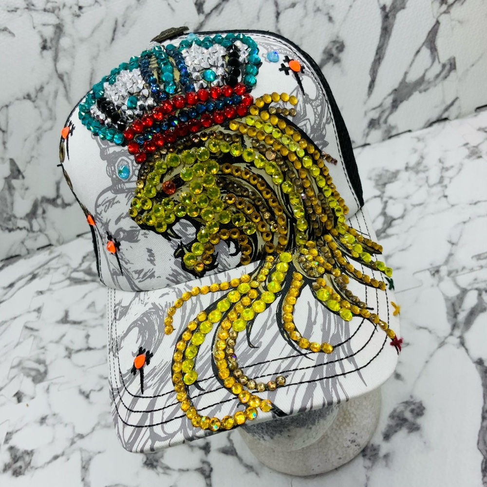 Men’s Lion King Rhinestone Trucker Hat by Rebel Spirit